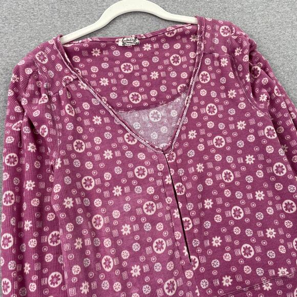 Free People Home Alone Long Johns Womens L Pink Sweet Combo Pajamas Cottagecore - Picture 10 of 16